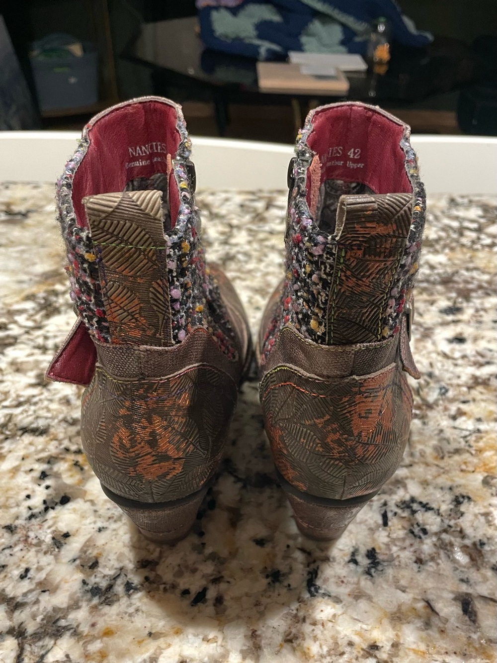 Spring Step L’Artiste Collection - Patterned Ankle Booties - Picture 3 of 6